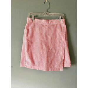 West Palm women's red/white seersucker skort cotton/poly blend size medium